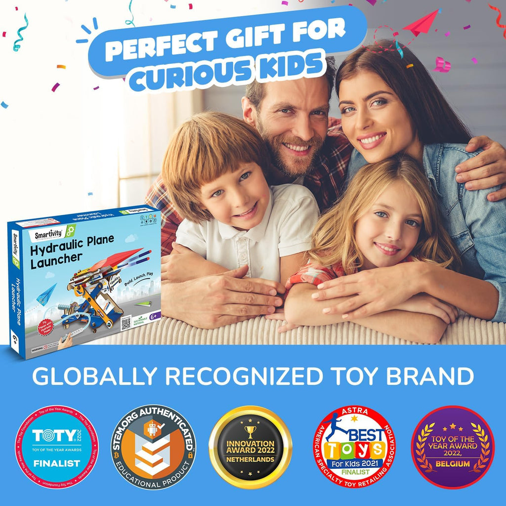 Hydraulic DIY Paper Airplane & Dart Launcher STEM Kit