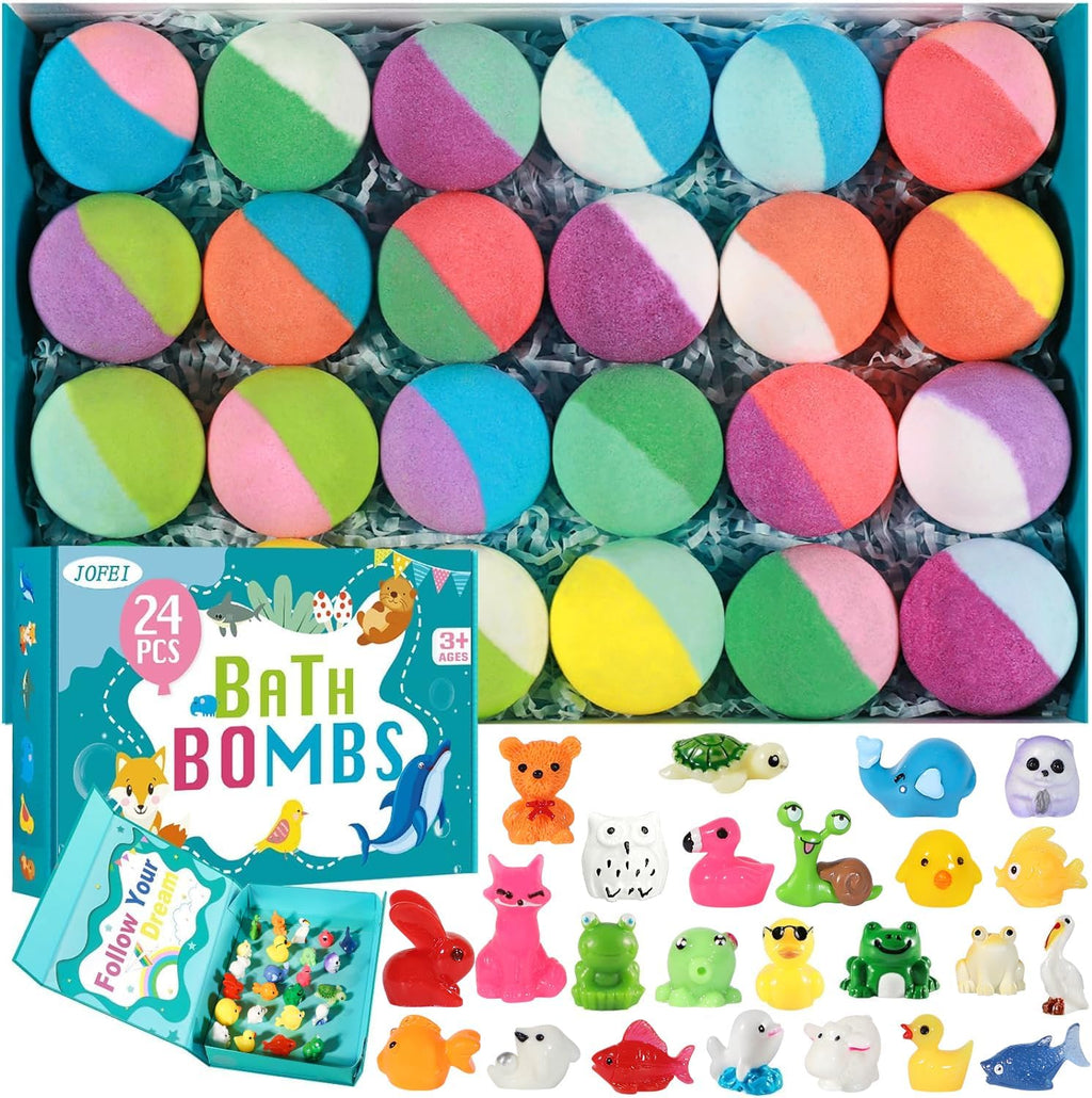 Kids Bath Bombs with Surprise Toys 24 Pack