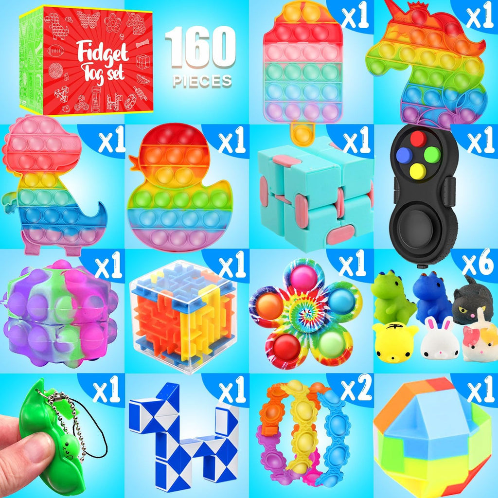 Kids Sensory Fidget Toy Pack 160 Piece