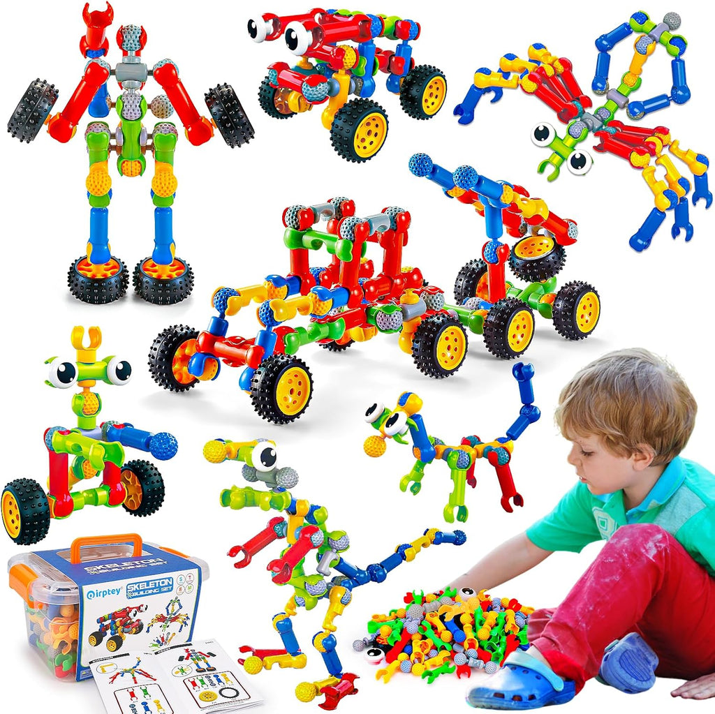 Kids STEM Building Blocks Set (125 Pieces)