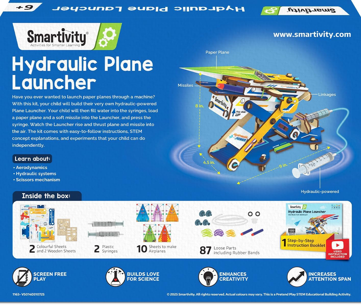 Hydraulic DIY Paper Airplane & Dart Launcher STEM Kit