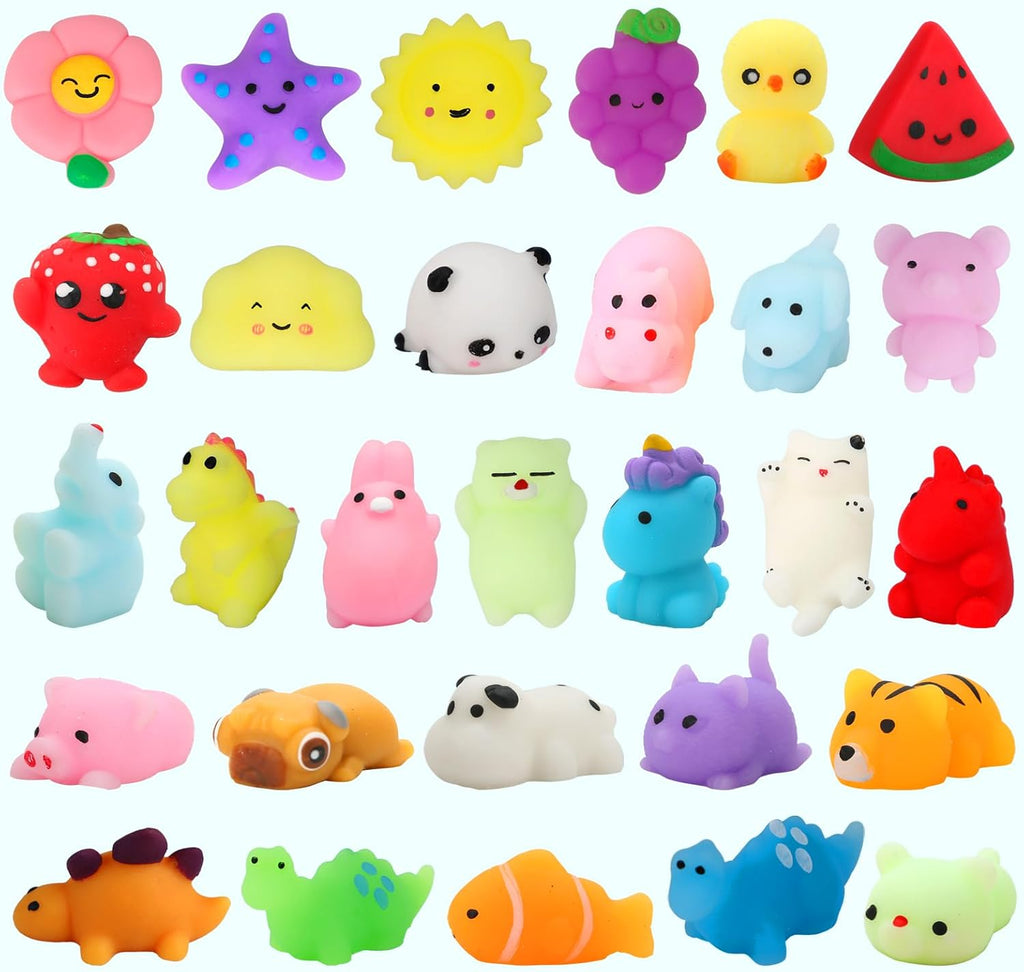 Mini Animal Squishy Toy Set 30 Pack