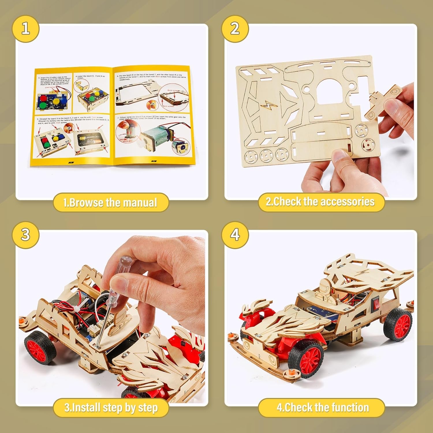 STEM Remote Control Car Building Kit for Kids