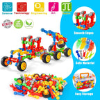 Kids STEM Building Blocks Set (125 Pieces)