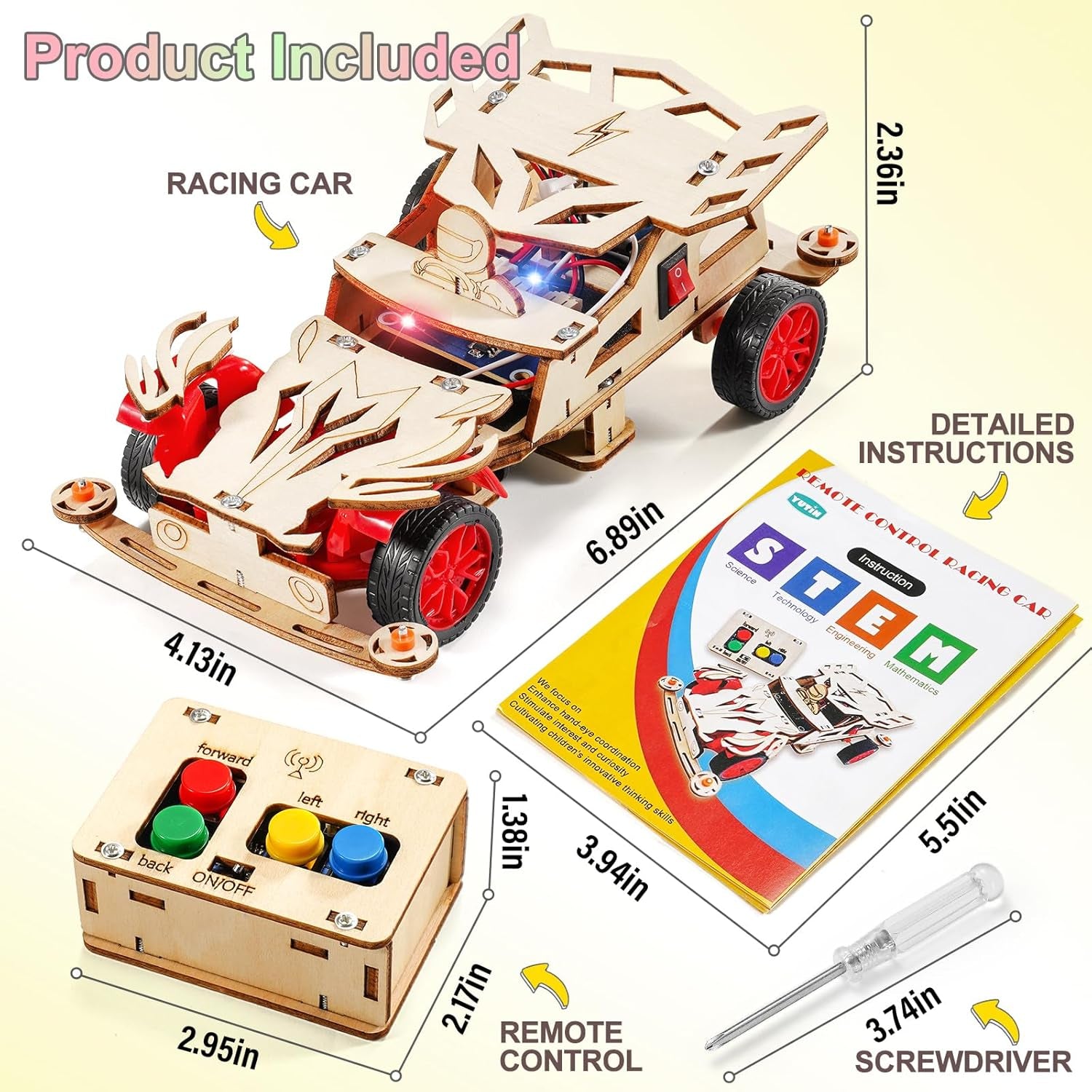 STEM Remote Control Car Building Kit for Kids
