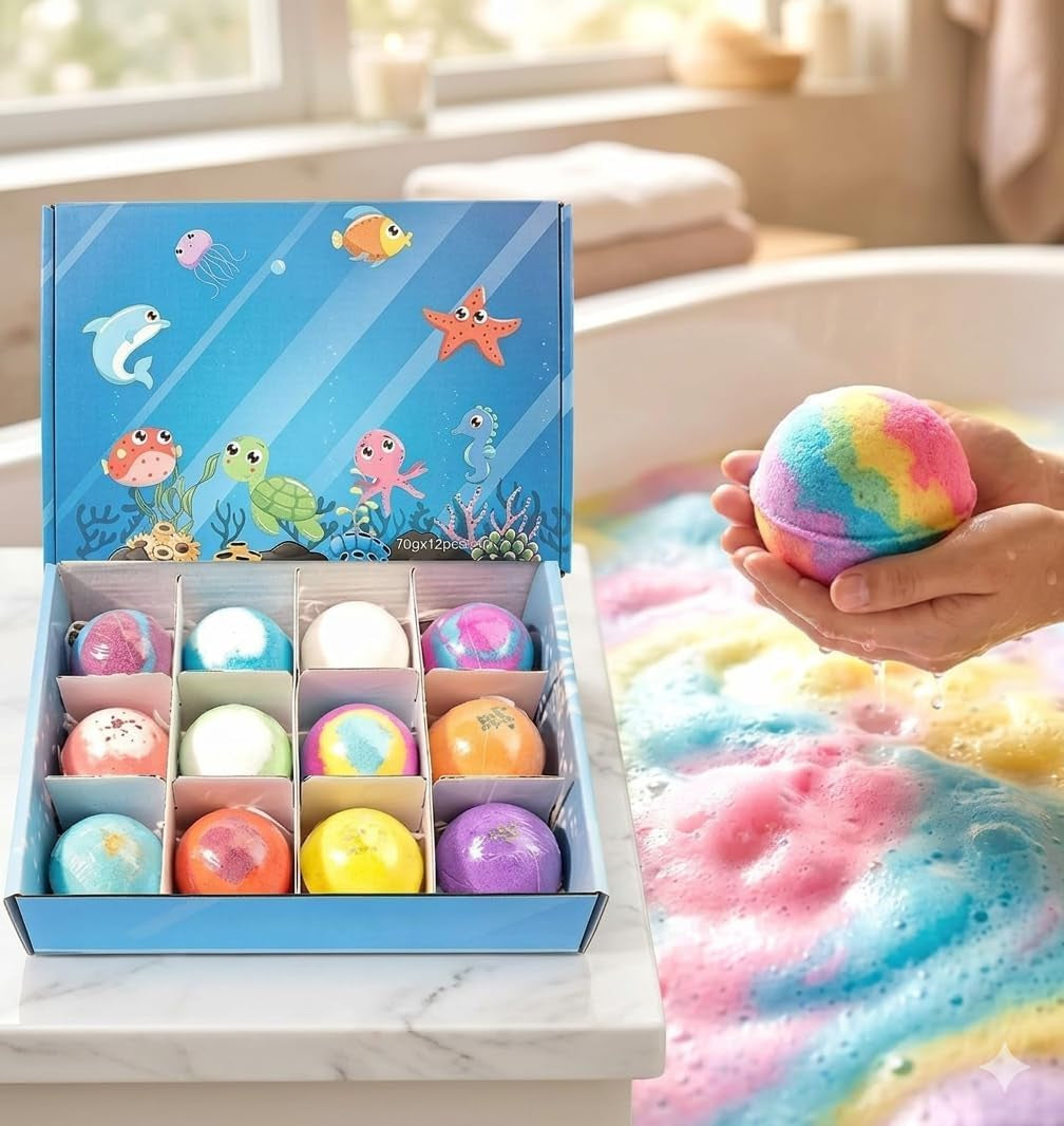 Kids Surprise Ocean Bath Bomb Set (12 Pack) – Lil Zaza Baby