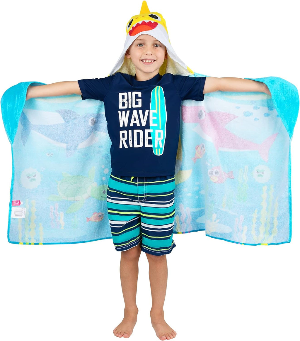 Kids Hooded Cotton Terry Towel Wrap